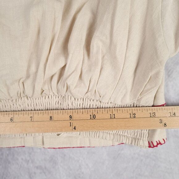 Free People Cream and Red Embroidered Skirt Set - Picture 6 of 16